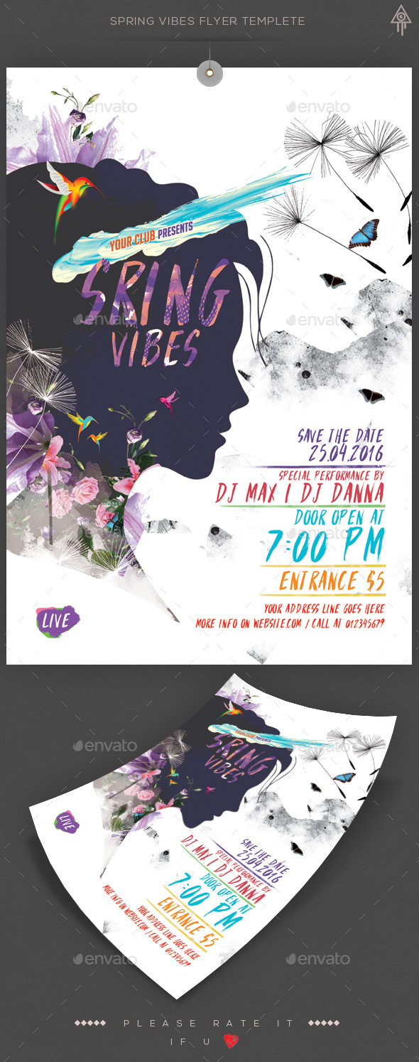 Spring Vibes Flyer Template