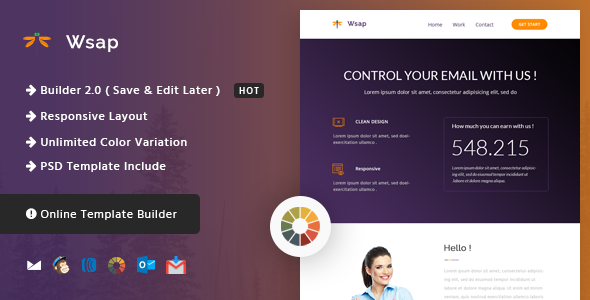 Wsap - Responsive Email and Newsletter Template