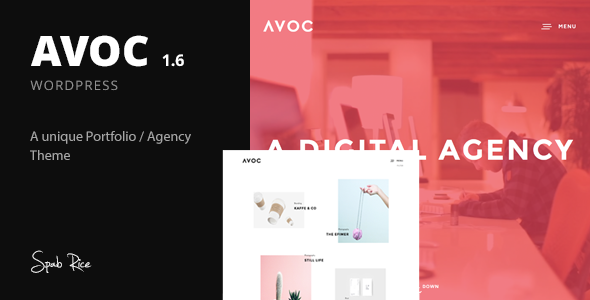 Avoc - Minimal Portfolio / Agency WordPress Theme