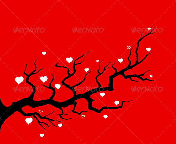 Red Cherry Tree Illustration Red Cherry Tree Illustration