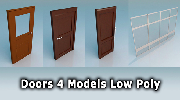 Doors Low Poly - 3DOcean Item for Sale
