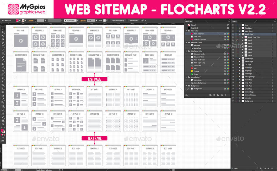Web Sitemap - Flowcharts V2.0 By MyGpics Web Sitemap - Flowcharts V2.0 By MyGpics