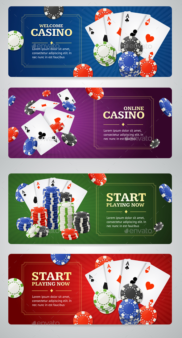 Poker Casino Banner Set