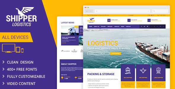 Shipper Logistic - Transportation Muse Template