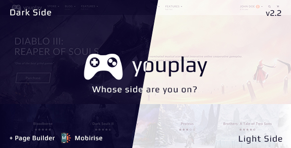 Youplay - Game Template Based on Bootstrap