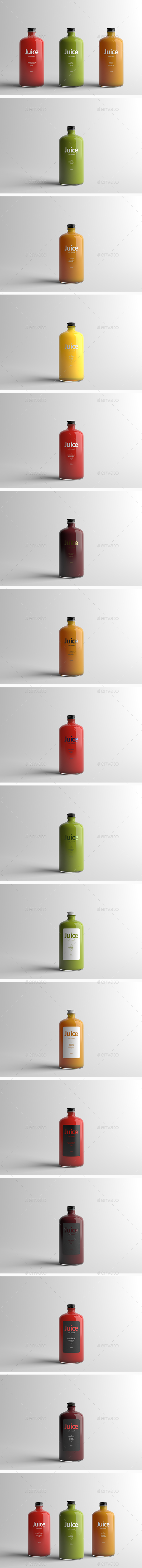 Juice Bottle Packaging Mock-Up