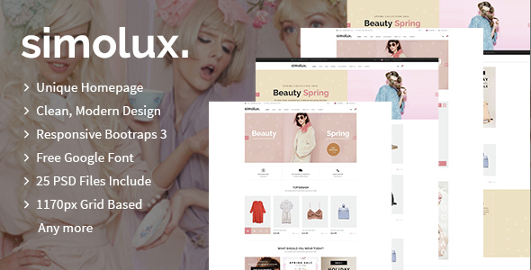 Simolux - Multipurpose eCommerce PSD Template