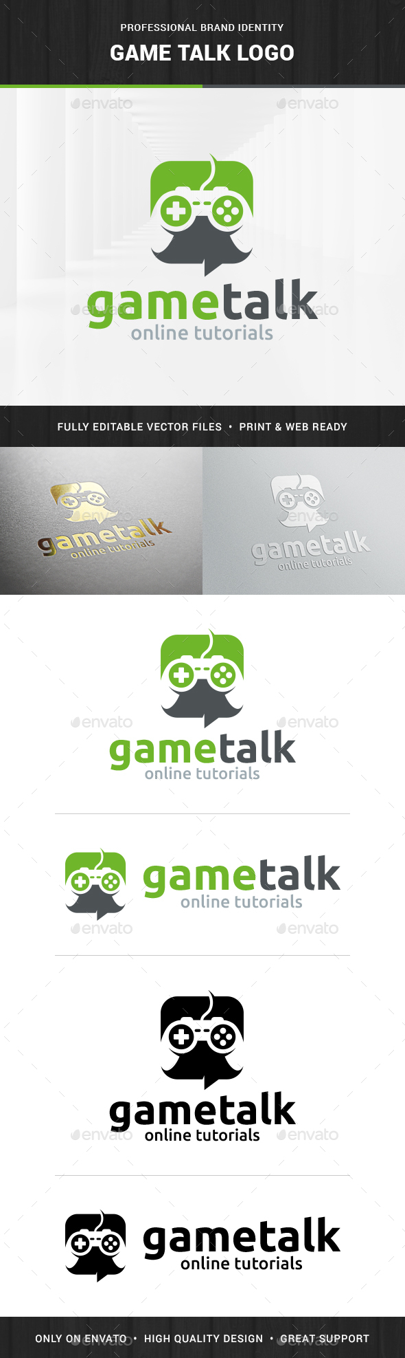 Game Talk Logo Template