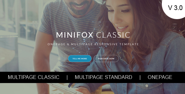 MiniFox - Bootstrap Responsive HTML5 onepage and Multipage Classic