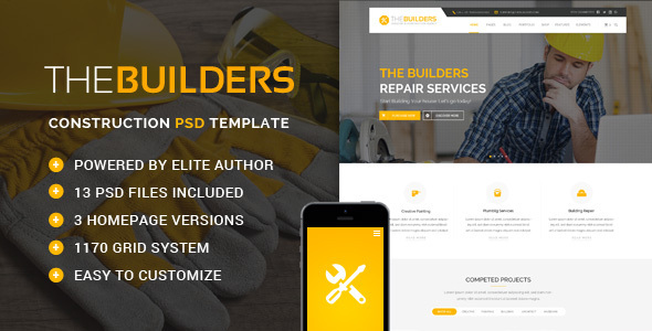 The Builders - Construction PSD Template