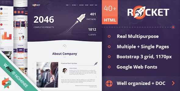 Rocket - Creative Multipurpose HTML Template