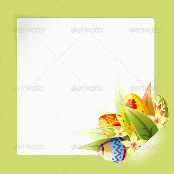 Easter Frame with Sheet Paper mounted in pocket Easter Frame with Sheet Paper mounted in pocket