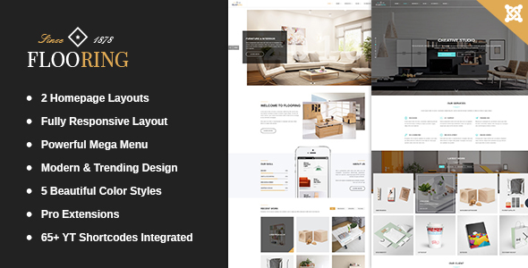 Flooring -  An Ideal Responsive Joomla Template For Interior Stores