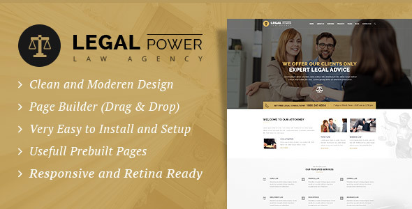 Legal Power - Lawyer Attorney WordPress Theme