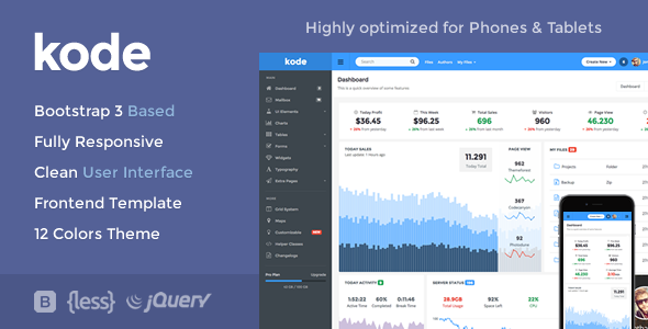 Kode -  Responsive Admin Dashboard Template