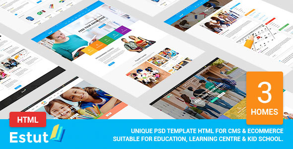 Estut - Material Education, Learning Centre & Kid School MultiPurpose HTML5 Template