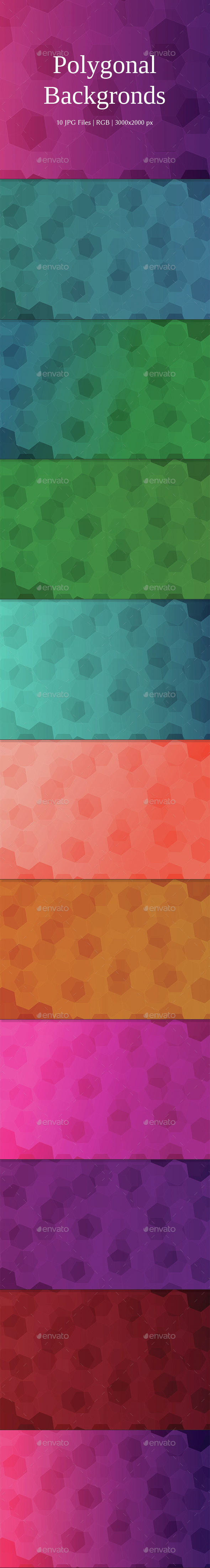 10 Minimalist Polygon Backgrounds