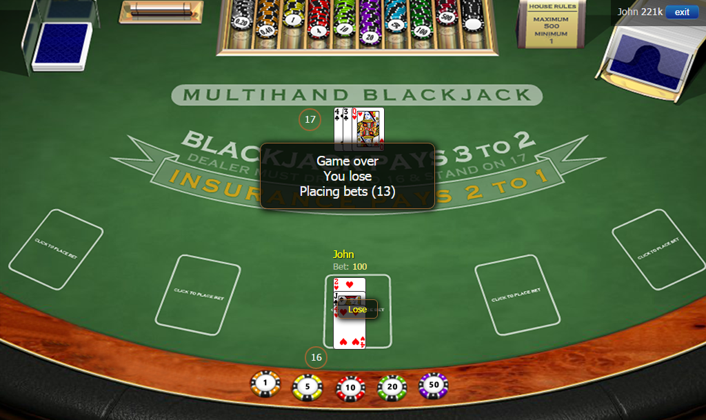 play blackjack online free for fun