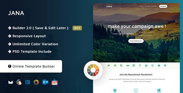 Jana - Modern Email Template + Online Builder