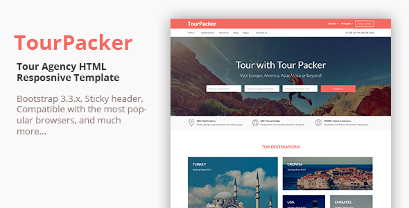 Tour Packer - Tour Agency HTML Template