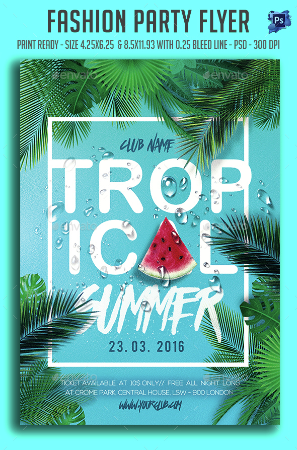 Topical Summer Party Flyer