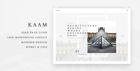 Kaam - Responsive Ajax Creative Portfolio Template