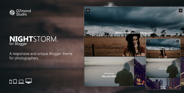 NightStorm: A Responsive & Unique Blogger Theme for Photographers