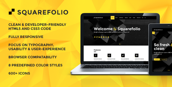 Squarefolio Multipurpose HTML Template