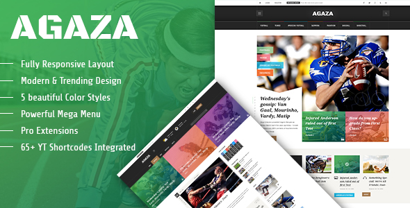 Agaza - Responsive Joomla Template For News/Magazines