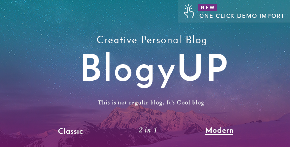 BlogyUP - Creative Personal WordPress Blog Theme