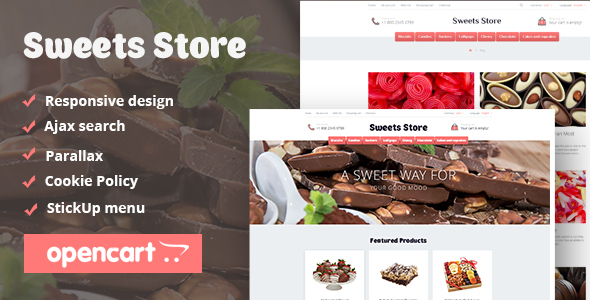 Sweets Store - Responsive OpenCart Theme