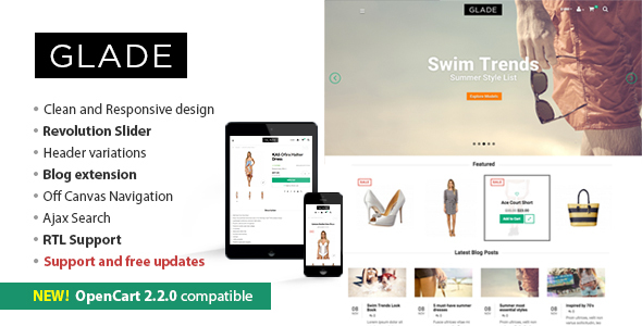 Glade - Responsive OpenCart Theme