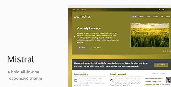 Mistral - Responsive Joomla Template