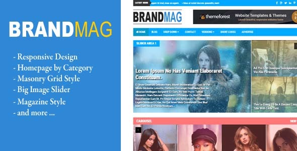 Brand Mag - Responsive Blogger News/Magazine