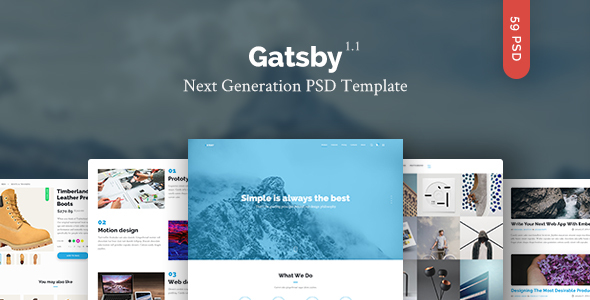 Gatsby -- Creative Multipurpose PSD Template