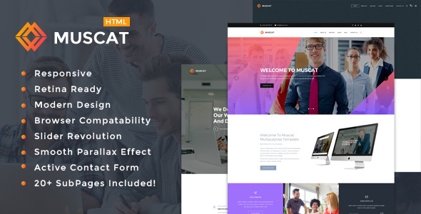 Muscat : Multi-Color Multipurpose HTML Template