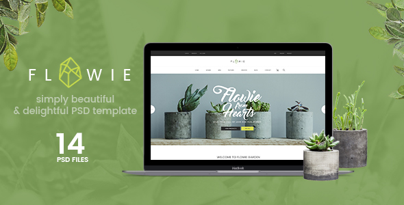 Flowie - Gardening & Home Decoration Shop PSD Template