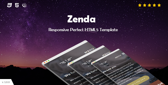 Zenda Responsive Onepage HTML Template