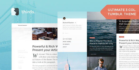 thirds. - 3 Column Tumblr Theme