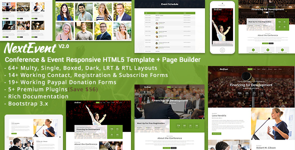 NextEvent - Conference & Event Responsive HTML5 Template