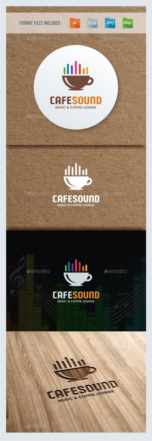 Cafe Sound Logo Template