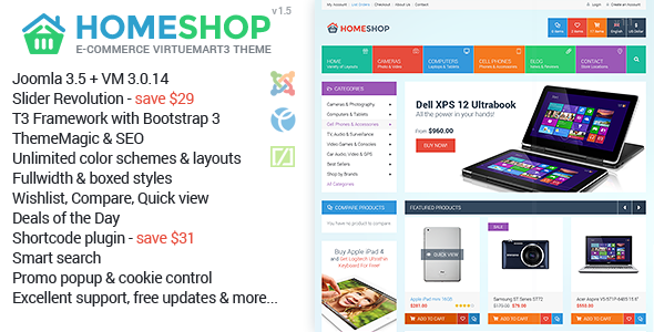 Homeshop Responsive Multipurpose VirtueMart Theme