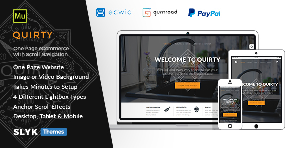 Quirty - SIngle Product Muse eCommerce Template