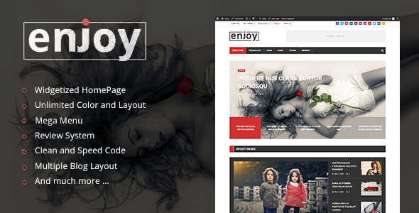 Enjoy - WordPress Magazine and Blog Theme