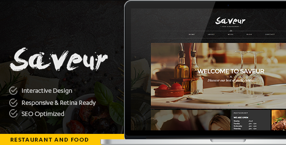Saveur - Food & Restaurant HTML5 Template