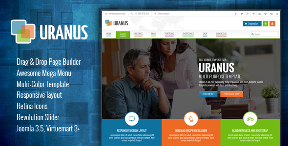 Uranus - Responsive Colorful Virtuemart Joomla Template