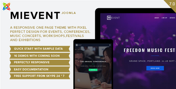 Mievent - Multipurpose Joomla Event & Music