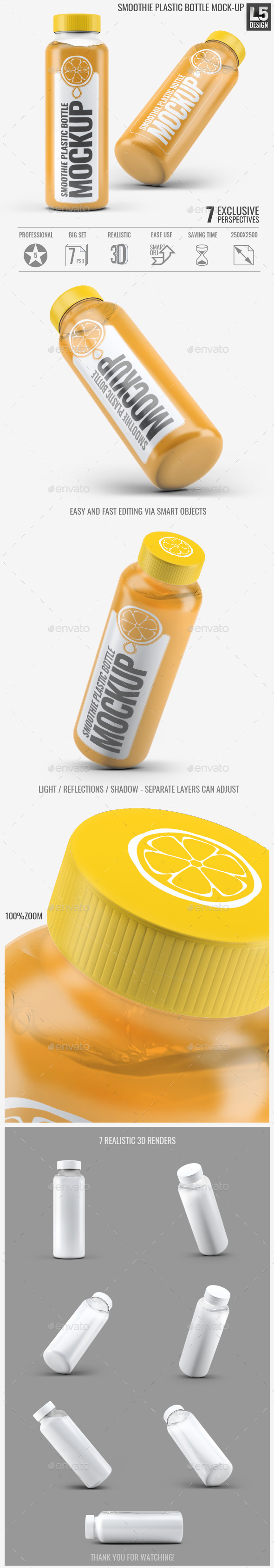 Smoothie Plastic Bottle Mock-Up