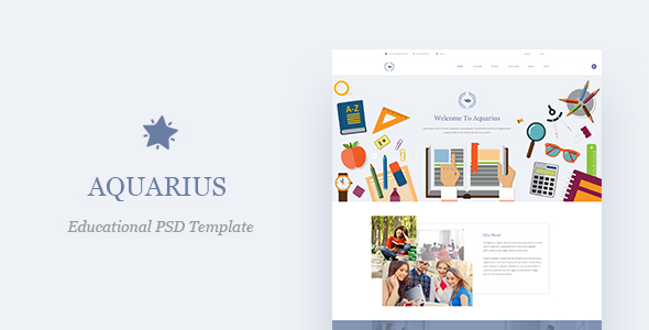 Aquarius - Educational PSD Template