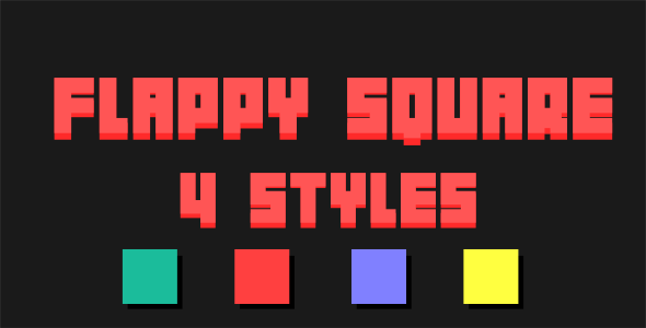 Flappy Square - Html5 Mobile Game - android & ios HD